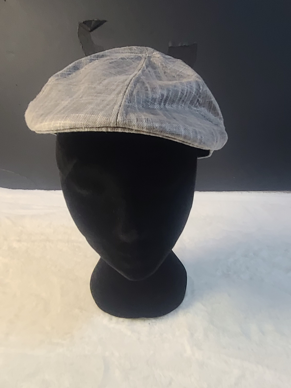 Stetson Light Gray Textured Cap with Metal Logo Button